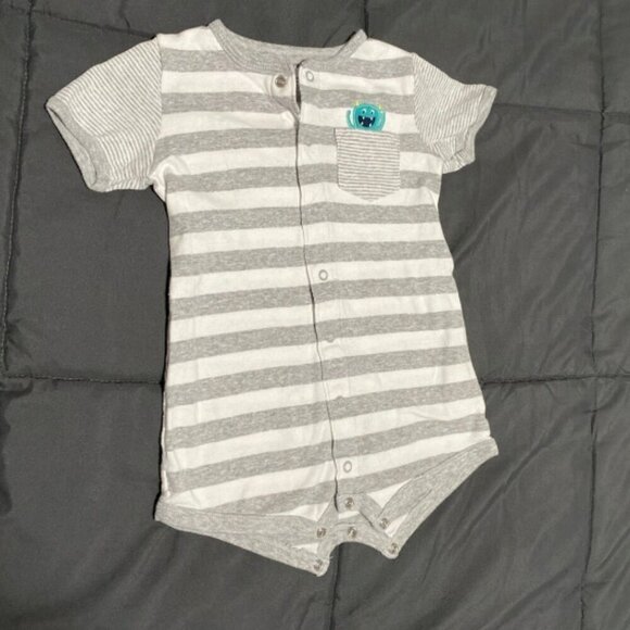Monster Striped Romper - Picture 1 of 4